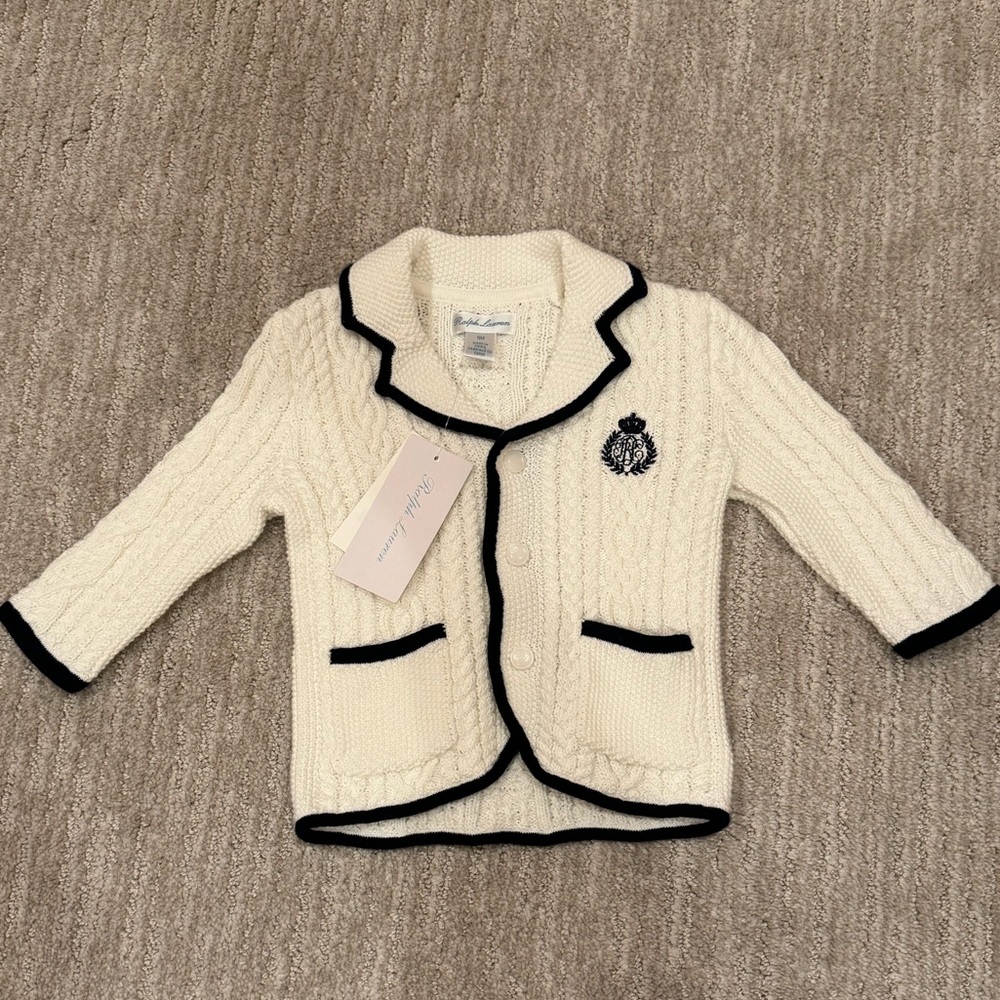 Ralph Lauren Baby Cable Knit Sweater NWT